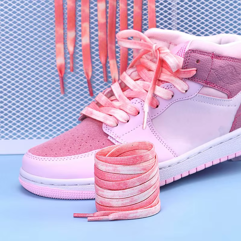 Lacets à teinture par nouage couleurs dégradées pour chaussures de sport bottes baskets patins chaus