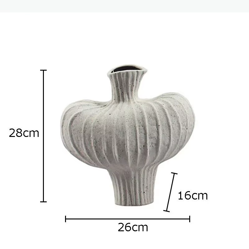 Vase en céramique style grès pour fleurs artificielles, arrangement floral décoratif, décoration de 