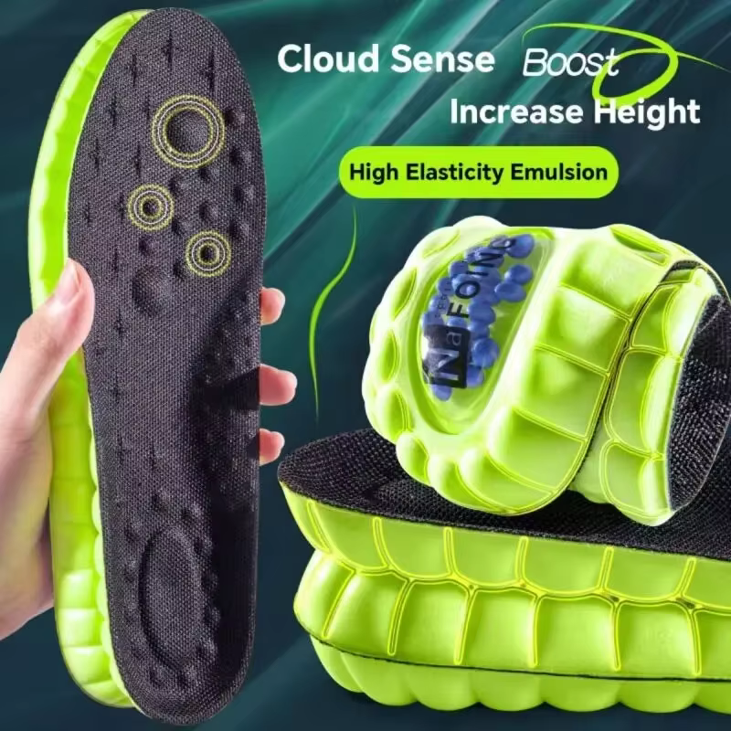 1 paire de semelles intérieures de Sport nuage 4D pour chaussures, semelle à coussin d'air en PU, Ab
