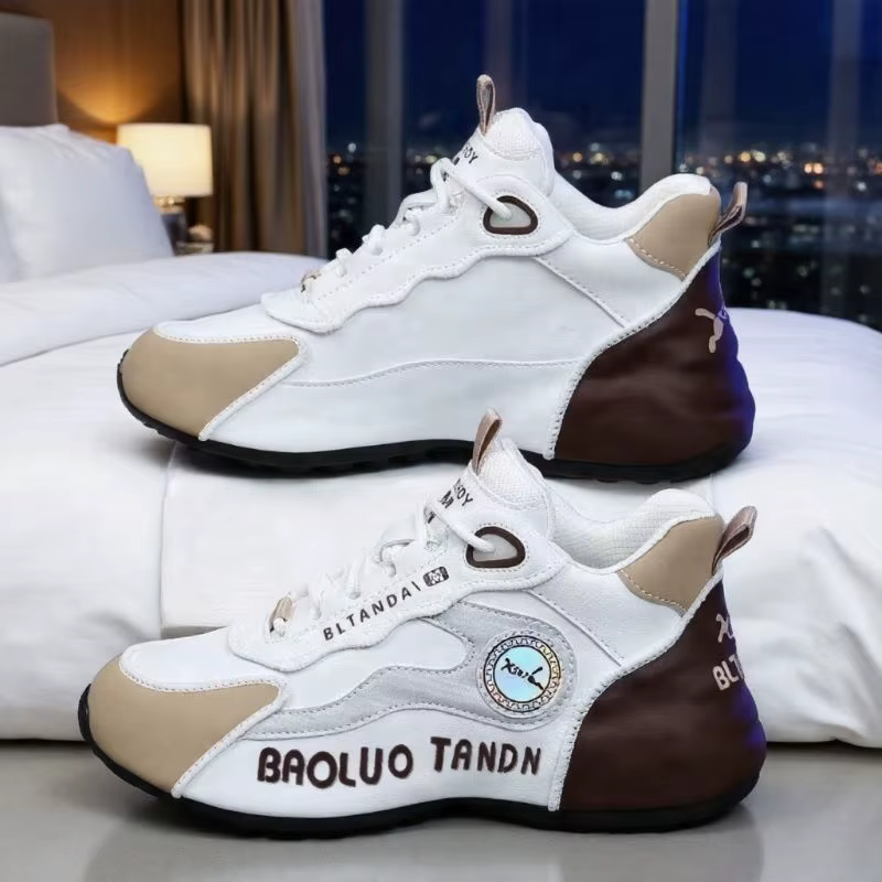 Chaussures de sport unisexes en cuir améliorées, légères, résistantes à l'usure, décontractées et te