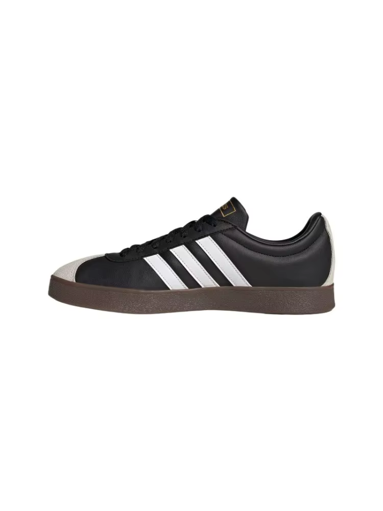 Adidas VL Court 2.0 Baskets basses unisexes à bout en T noires, chaussures décontractées confortable
