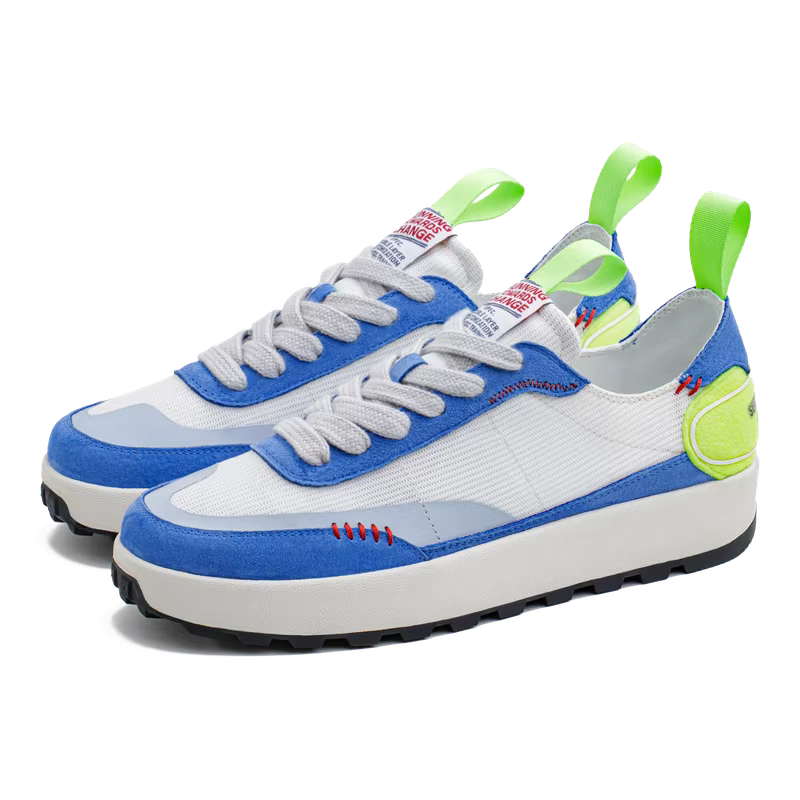 Maden été couleur-bloc maille chaussures de course hommes respirant bas-haut Tennis baskets à semell