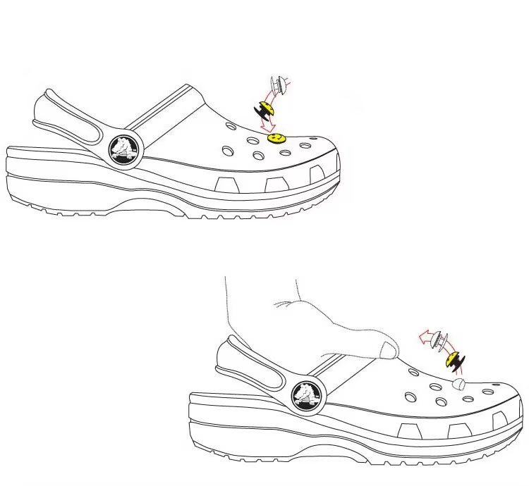 Ornement de chaussure de dessin animé mignon pour enfants, décorations de chaussures à breloques, ac