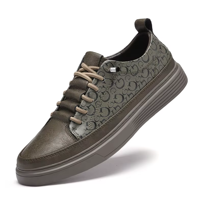 Baskets de skateboard en cuir pour hommes, chaussures plates, marque de luxe, mode printemps et auto