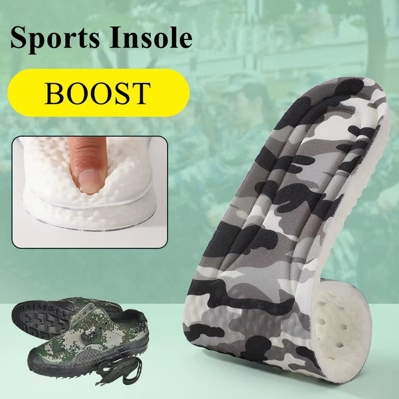 Semelles intérieures en Latex PU pour chaussures de sport, absorbant la sueur, respirantes, déodoran