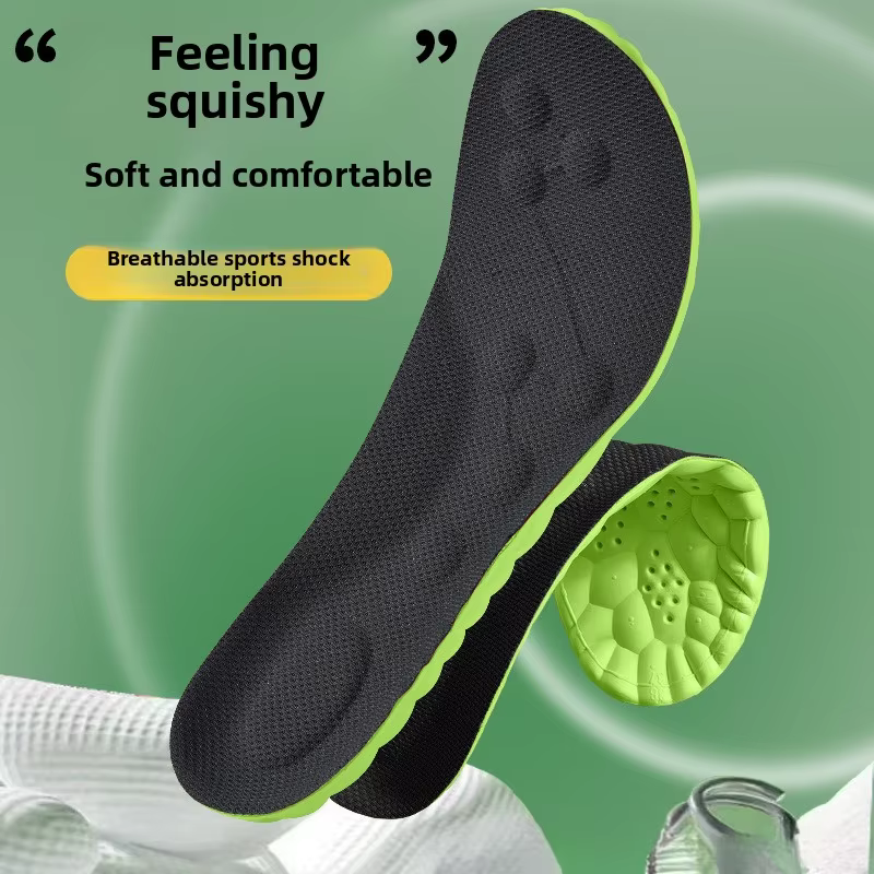 Semelles intérieures de Sport pour chaussures 4D, Absorption des chocs, déodorant, coussin respirant