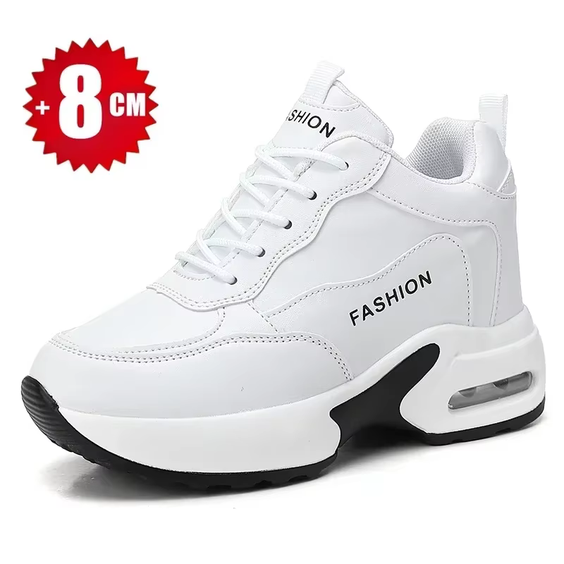 Chaussures de course à coussin de 8cm pour femmes, chaussures de Jogging antidérapantes, de haute qu