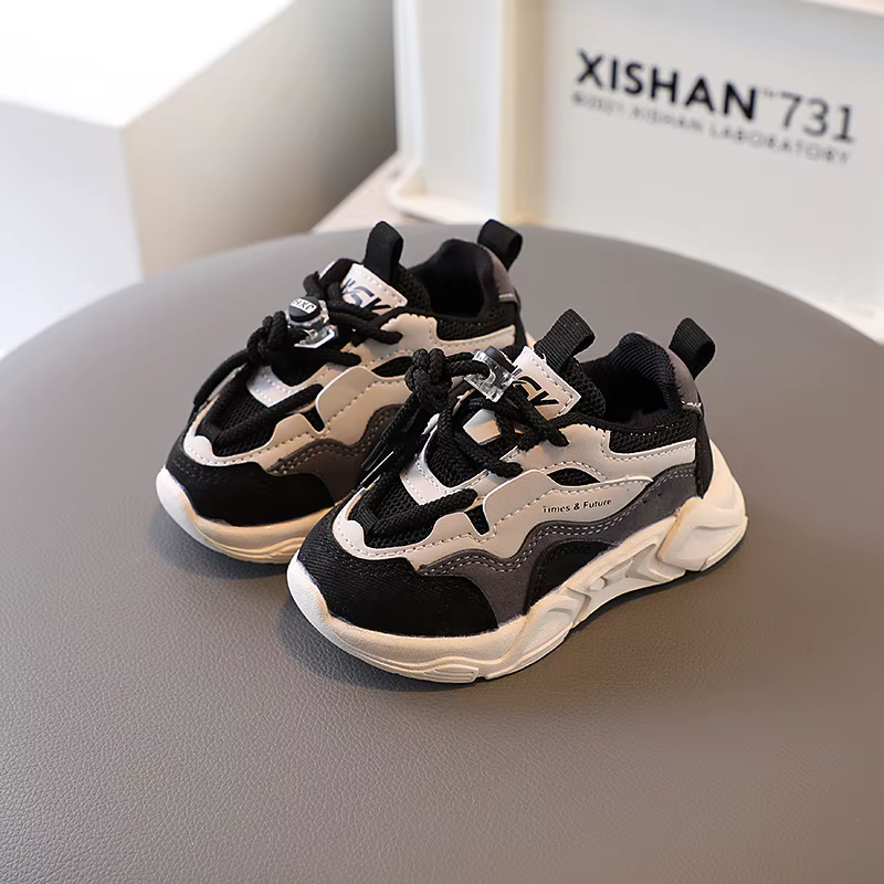 Chaussures de dehors en Maille Respirante pour Enfant Garçon, Baskets de Printemps et d'Automne, Tai