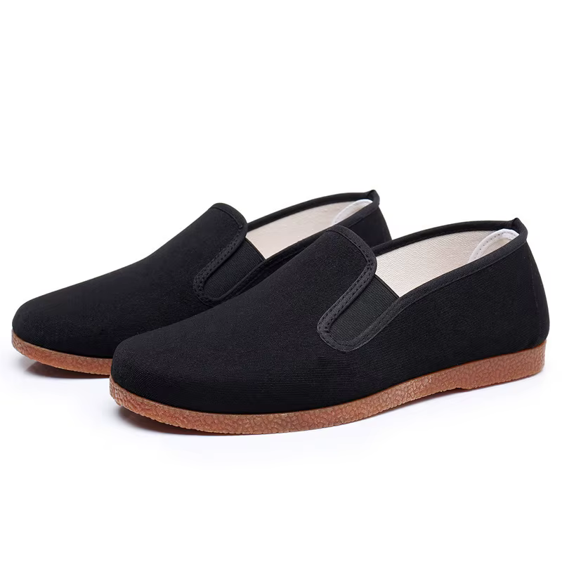 Chaussures en tissu style papa pour homme, confortables, semelle en tendon de boeuf, antidérapantes,