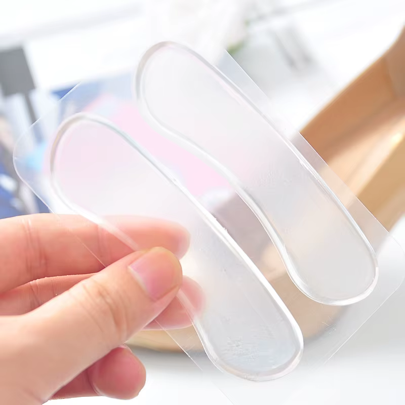 Inserts de talon en gel de silicone souple transparent pour femmes, coussin de semelle intérieure, p