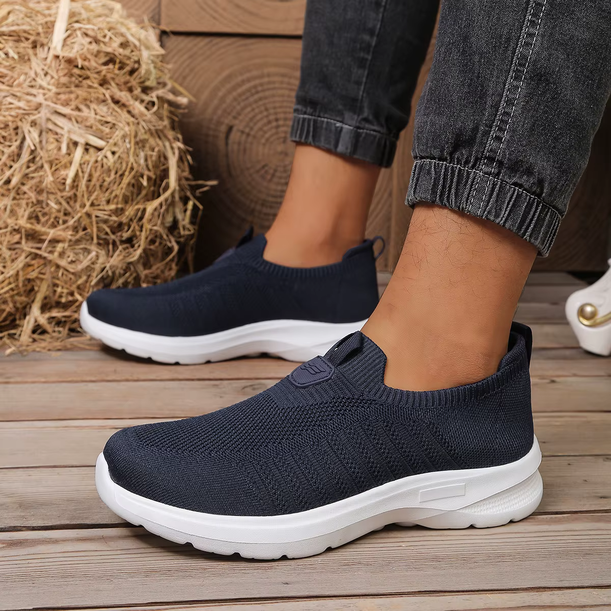 Chaussures quotidiennes monochromes en EVA pour hommes - Semelle légère et confortable - Convient po
