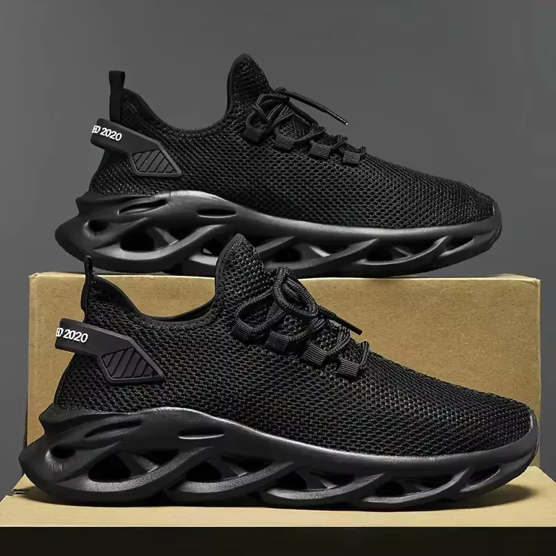 Chaussures de sport pour hommes, noires, pour la course à pied, décontractées, marron, respirantes, 
