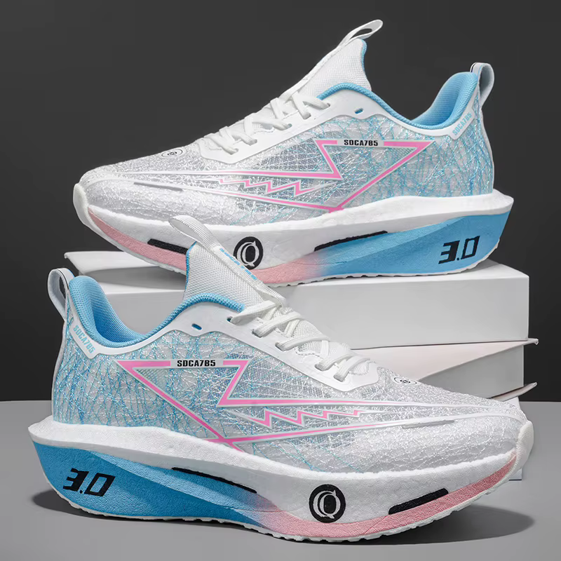 Chaussures de course Marathon pour hommes, chaussures de sport spécialisées avec plaque en carbone, 