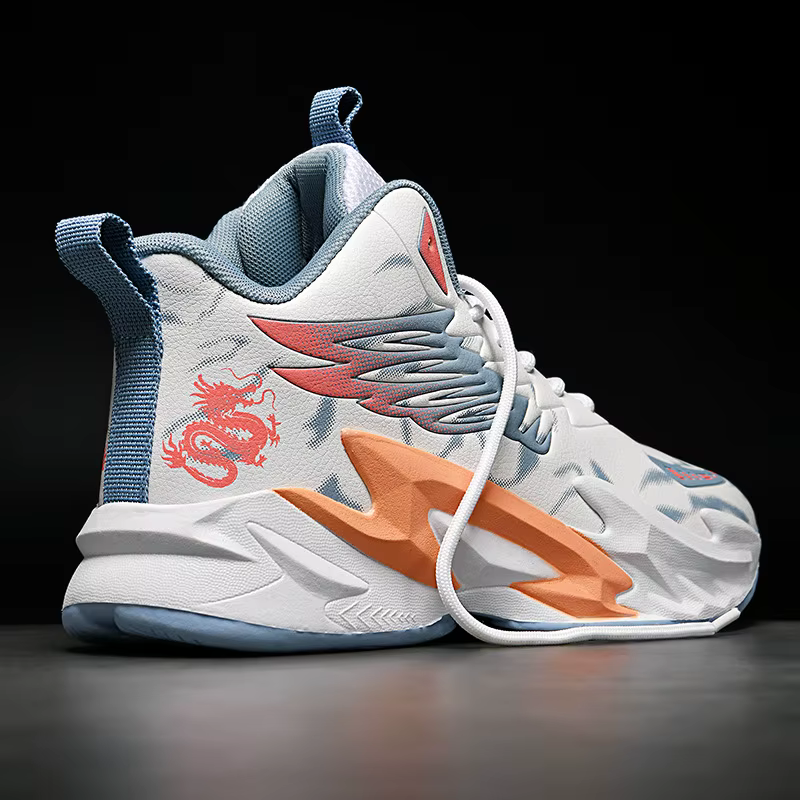 Chaussures de basket-ball montantes pour hommes et femmes, baskets athlétiques, confortables, noires