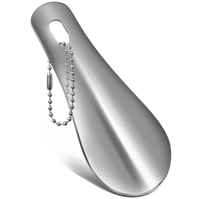 Mini chausse-pied en acier inoxydable, design portable et ergonomique, facile à mettre et à enlever,