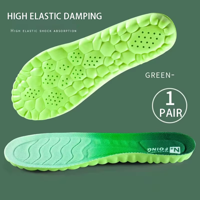 Semelles intérieures orthopédiques souples en PU pour chaussures de course respirantes à Absorption