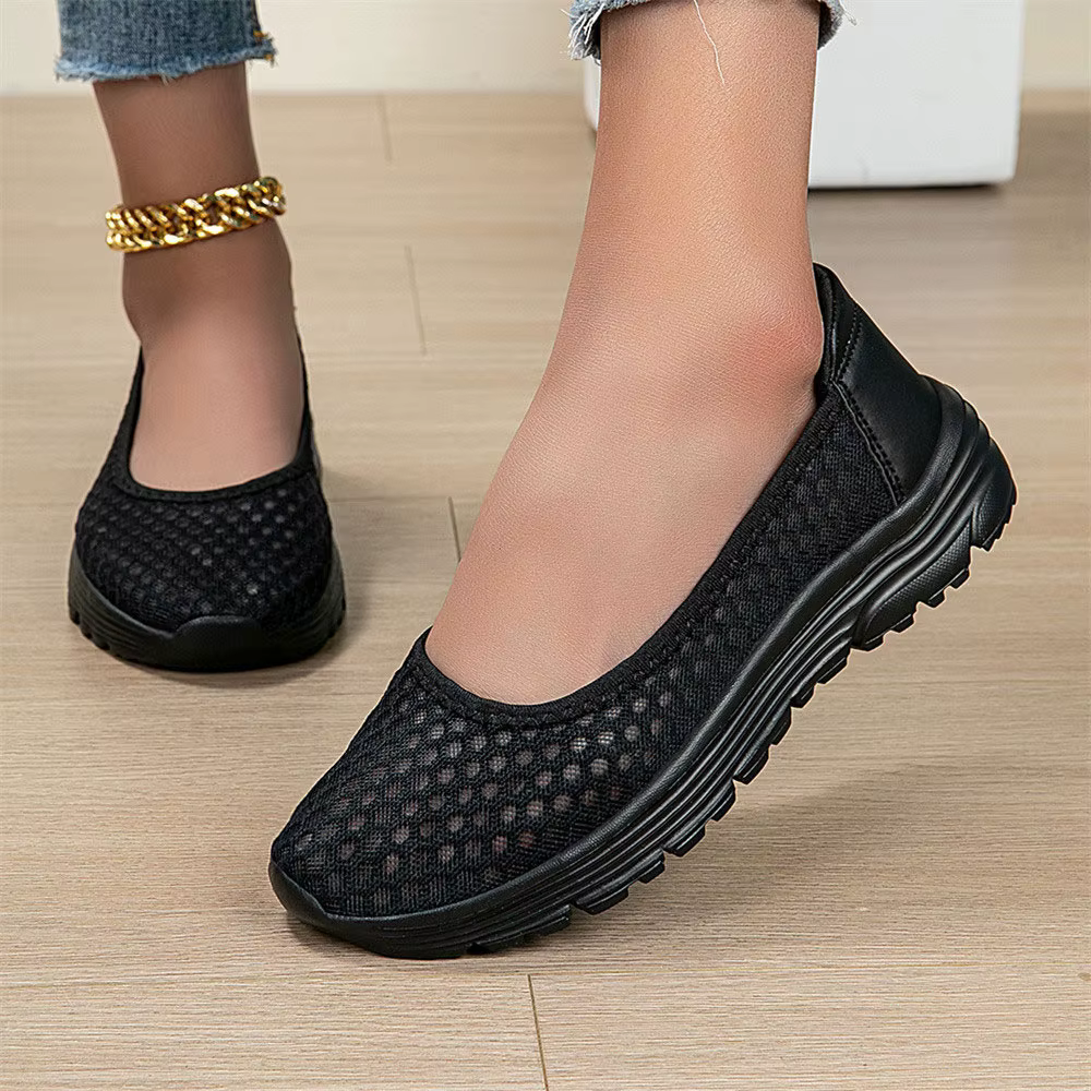 Femme maille chaussures été femmes baskets plates pour femmes 2025 confortable respirant mocassins c