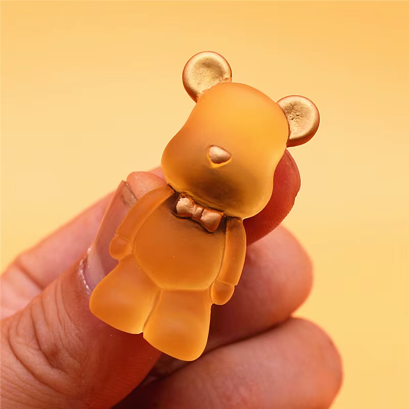 Breloques de chaussures d'animaux mignons en résine dure, décorations Kawaii, nœud, ours, accessoire