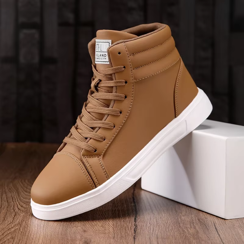 Baskets montantes en toile pour hommes, chaussures de sport légères et imperméables, tendance, décon