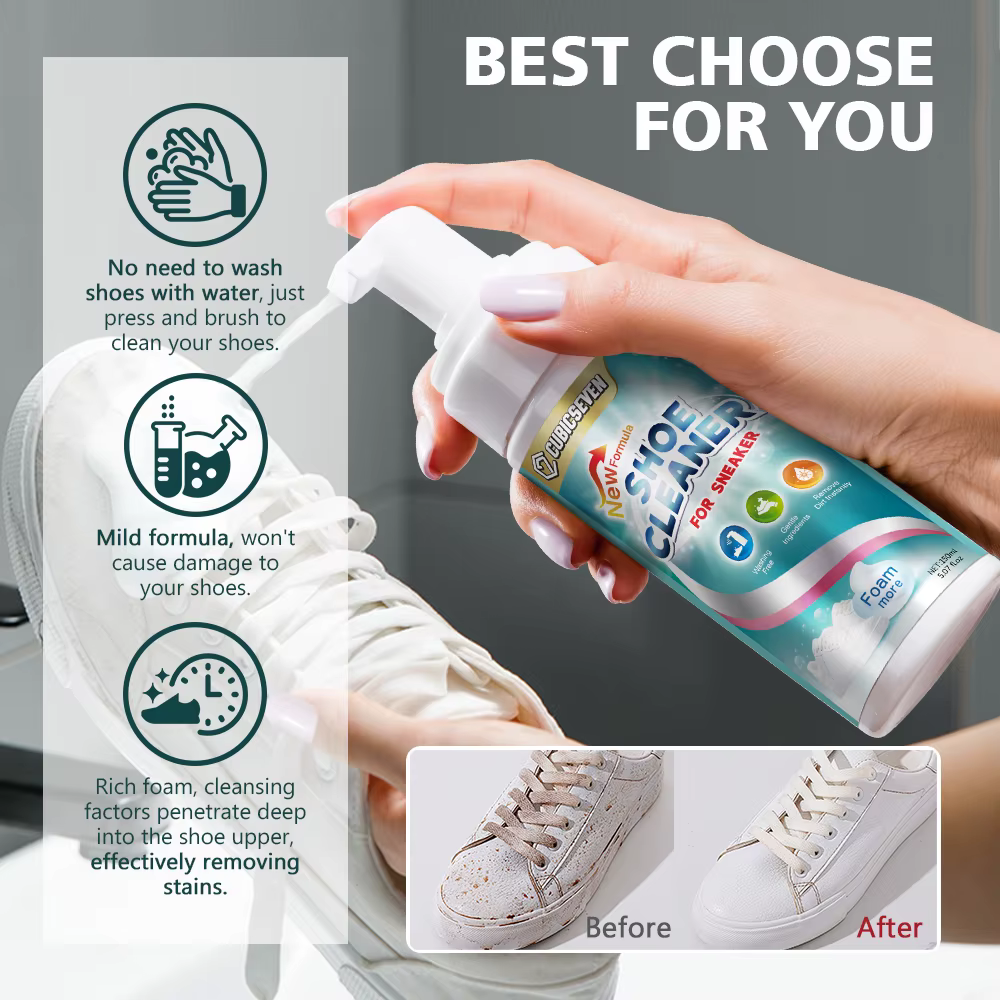 Cubicseven 150ml blanchissant pour chaussures blanchissant rafraîchissant polissage blanc chaussures