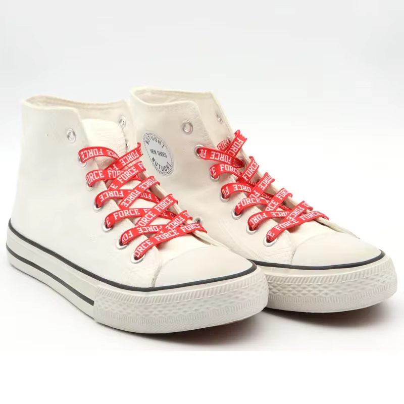 Lacets de chaussures de Sport fantastiques avec lettres plates imprimées, baskets de 7mm pour femmes