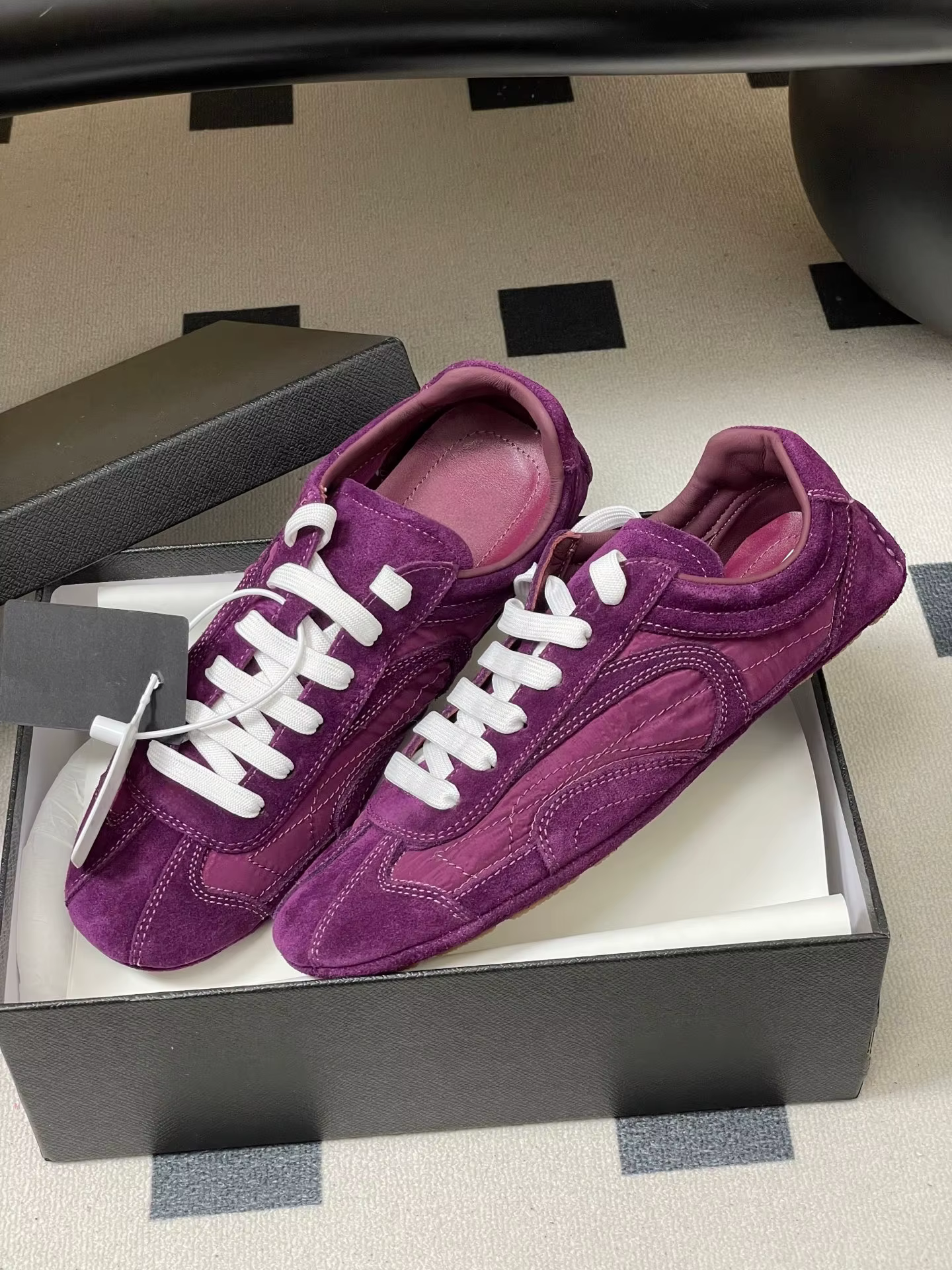 Baskets décontractées de luxe pour femmes, chaussures de ville, chaussures de randonnée en nylon et