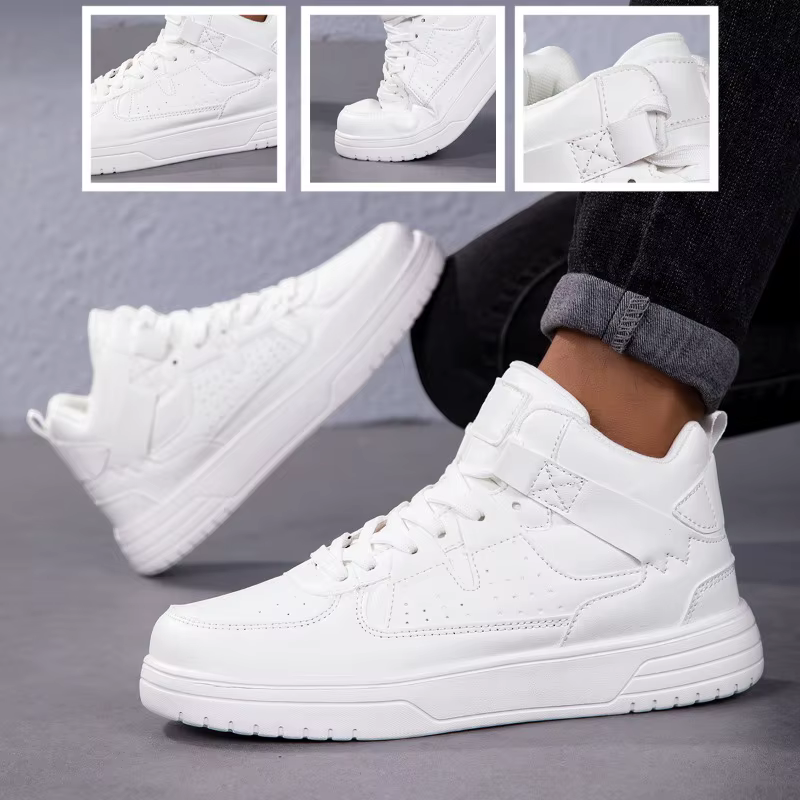 Chaussures pour hommes, baskets à tige haute, chaussures décontractées en cuir de haute qualité, bot