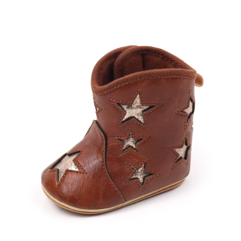BJZ4axes-Bottes Courtes pour Bébé, Chaussures de Marche d'Niket d'Extérieur, à la Mode, avec Étoile 