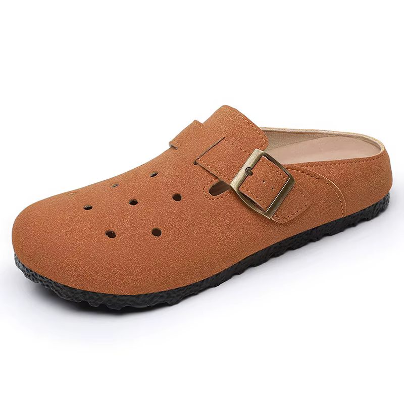 Chaussures décontractées à enfiler pour femmes, demi-pantoufles tendance, bout ouvert, confortables,