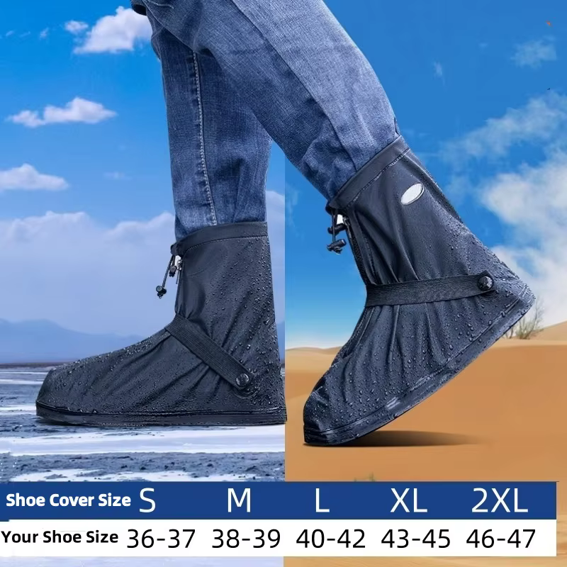 Couvre-chaussures imperméables réutilisables antidérapants pour cyclisme et randonnée, protections p