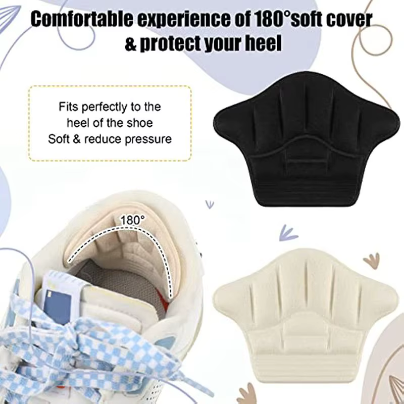 Coussinets de protection de talon en cuir, taille réglable, pour chaussures de sport, soulage la dou
