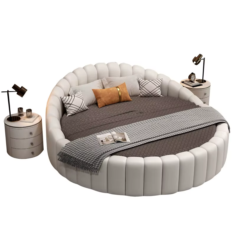 Lits japonais pour chambre à coucher, esthétique unique, lit double moderne, cadres de lit king size
