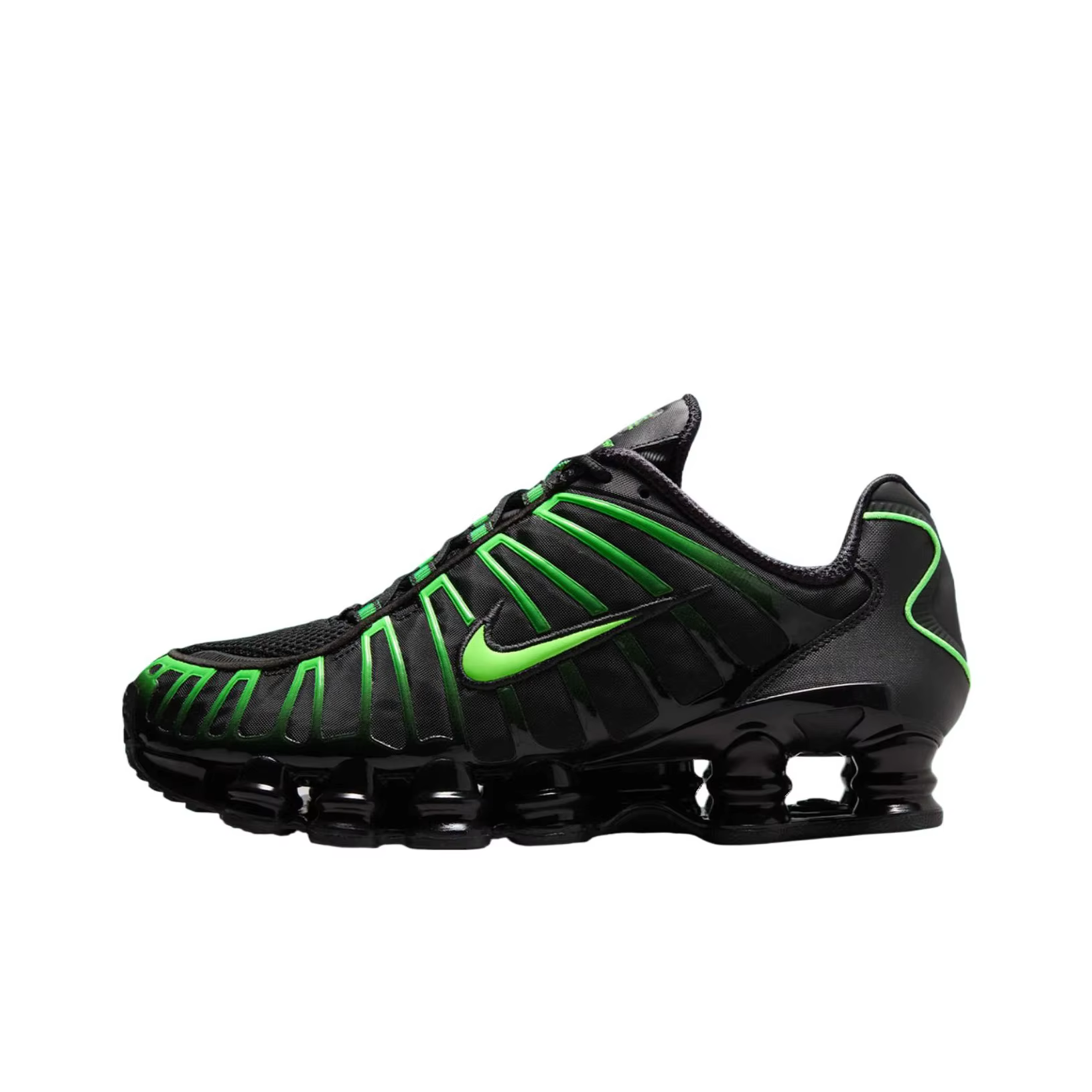 Nike Shox TL Series Chaussures décontractées basses unisexes Noir Vert