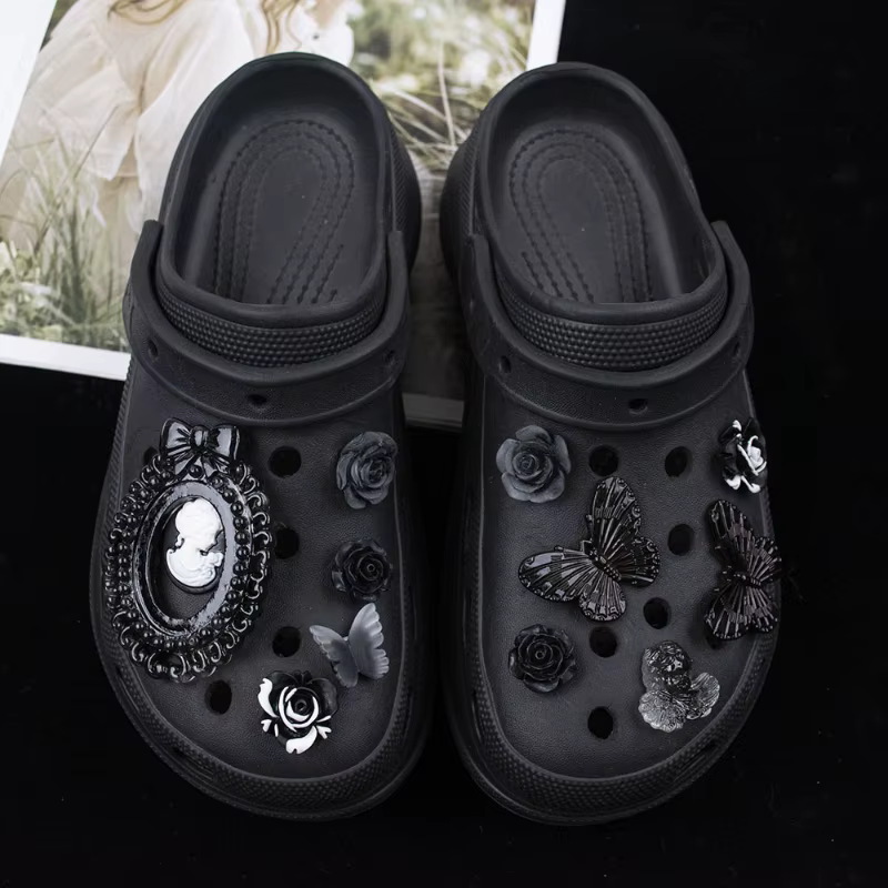 Breloques de chaussures à trous pour bricolage, Diablo Locke, petite série de parfum, poignées de fl