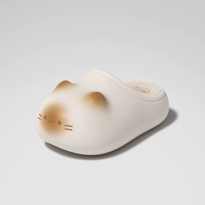 Pantoufles de créateur Kawaii Kitty pour femme, chaussures à motif patte de chat, mules et sabots ch