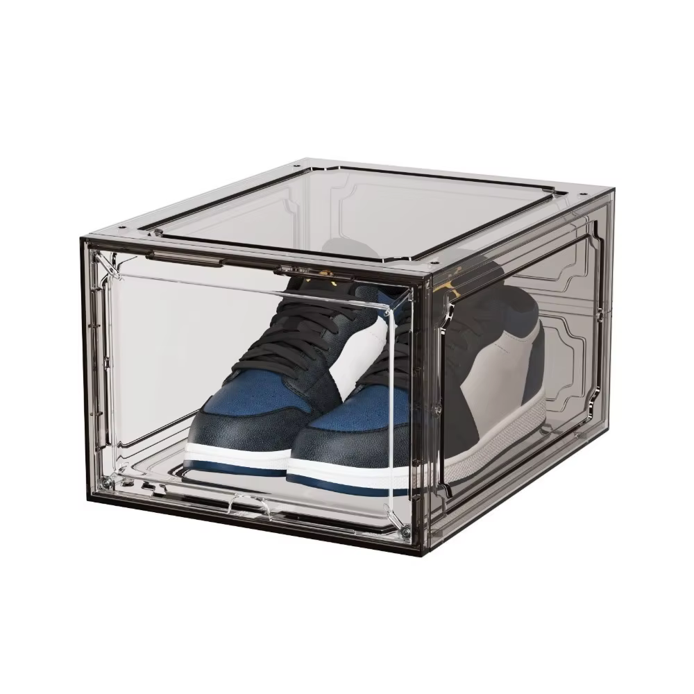 Nouvelle boîte à chaussures de basket-ball transparente avec aspiration, boîte de rangement Anti-pou