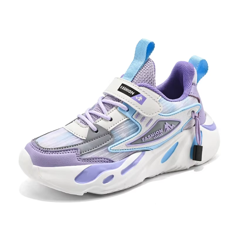 Nouveaux enfants filles baskets respirant maille chaussures de course léger semelle souple chaussure