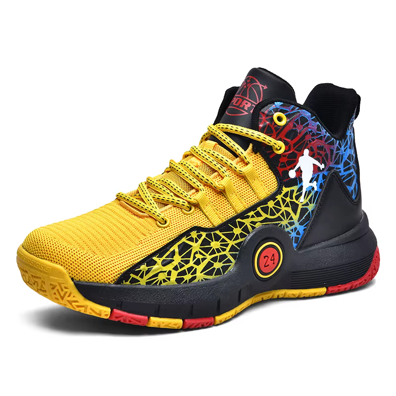 Chaussures de basket-ball pour hommes, baskets montantes antidérapantes, Design de luxe, en maille r