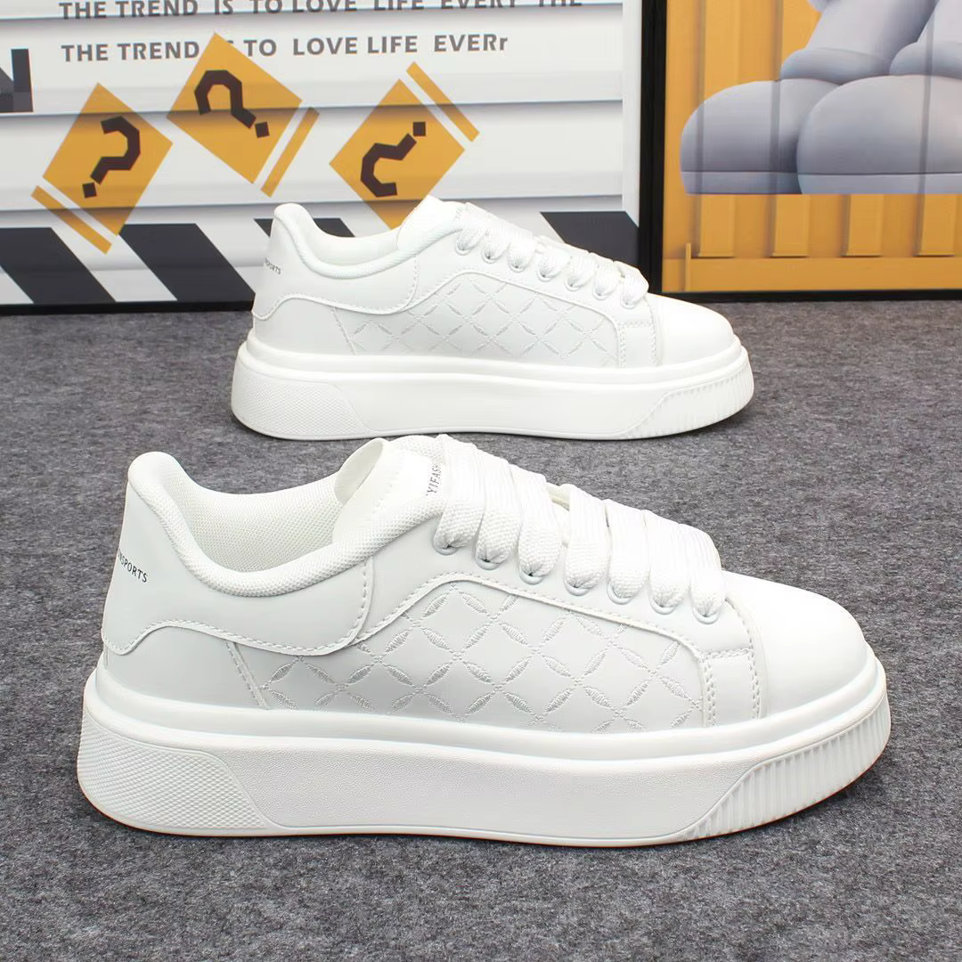 Chaussures de luxe pour hommes 2026 – Baskets en cuir à semelle épaisse pour hommes et femmes – Nouv