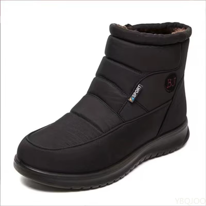 Chaussures en coton polyvalentes à la mode pour femmes, bottes de neige chaudes et confortables, mon