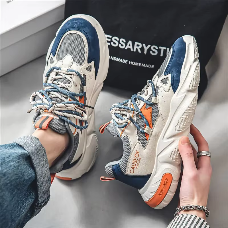 Chaussures de course de sport polyvalentes pour hommes, baskets augmentant la tendance, chaussures é