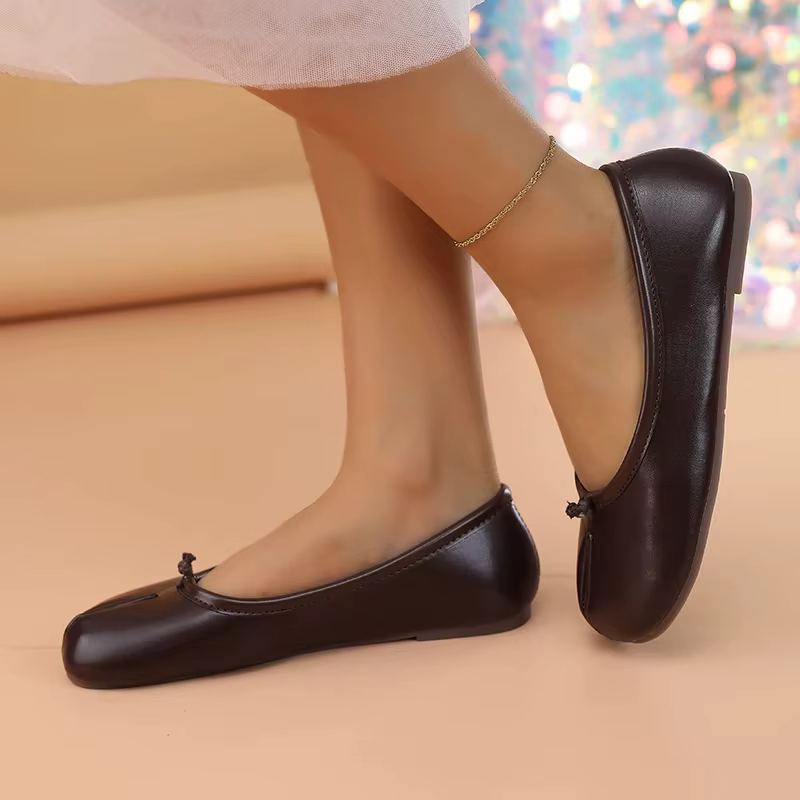 Nouvelles Chaussures Plates Confortables Tout-Saison 2026 pour Femmes - Ballerines à Nœud Papillon, 