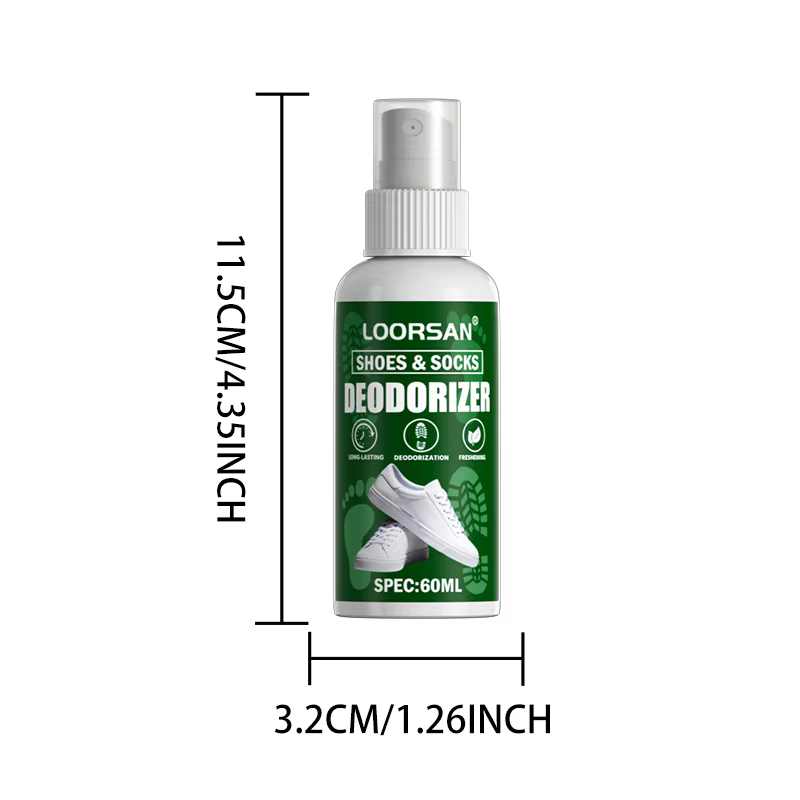 Spray désodorisant puissant pour chaussures, neutraliseur d'odeurs instantané, rafraîchisseur longue