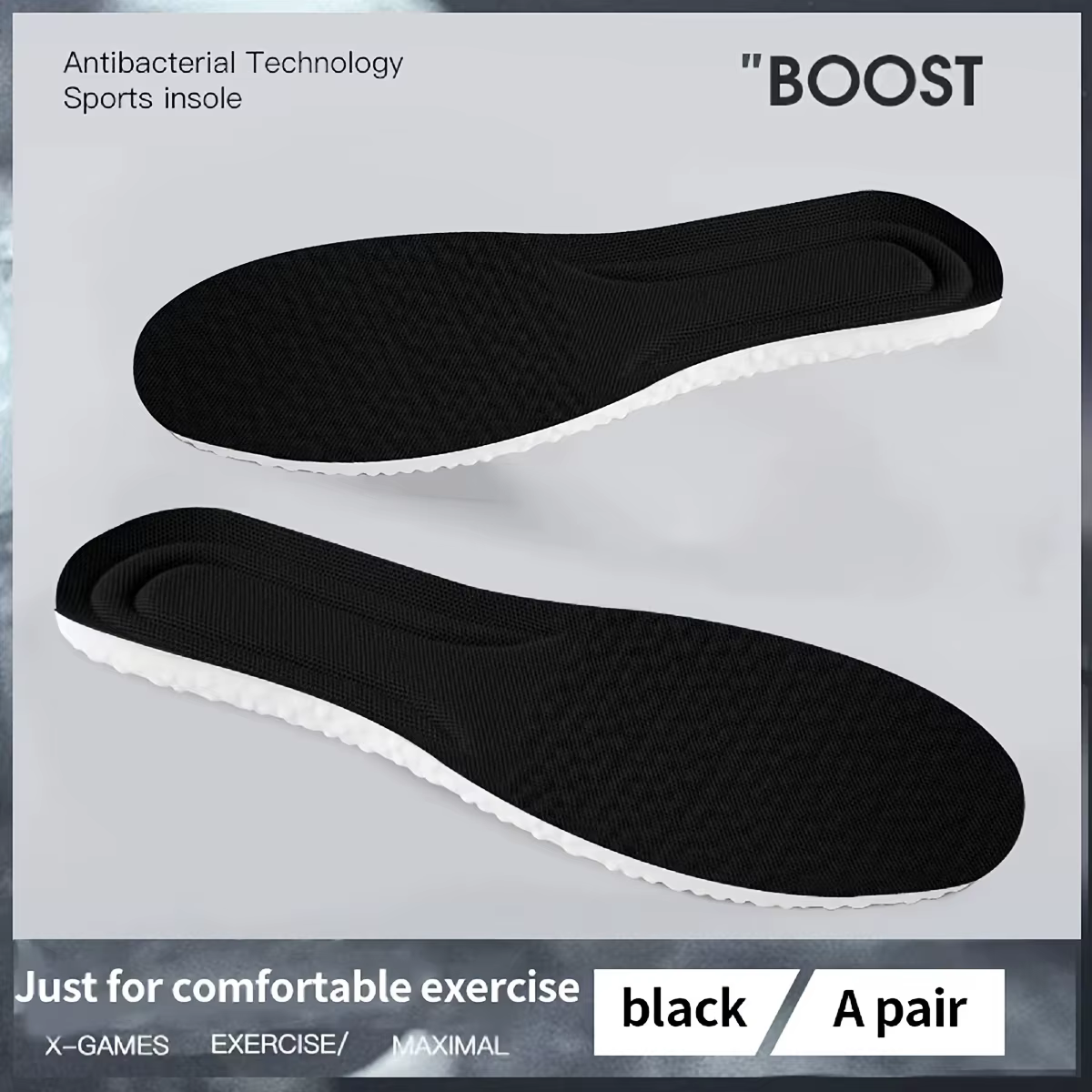 1 paire de semelles intérieures de Sport pour chaussures, coussin de semelle en mousse à mémoire de 