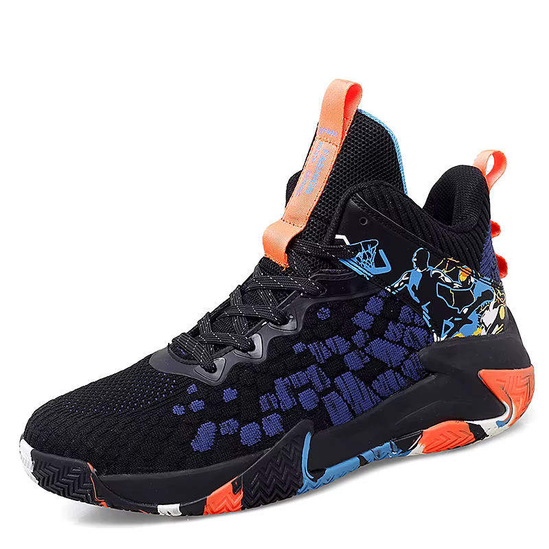 Chaussures de basketball montantes pour hommes, décontractées et sportives, pour l'extérieur, avec s