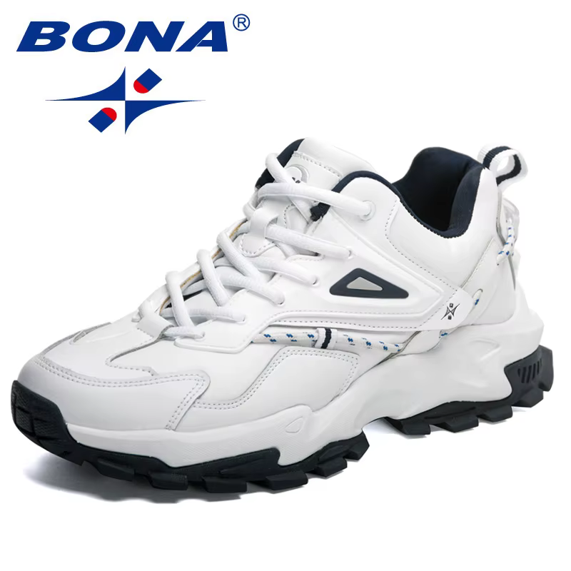 BONA – chaussures d'action en cuir pour hommes, baskets légères et décontractées, respirantes et con