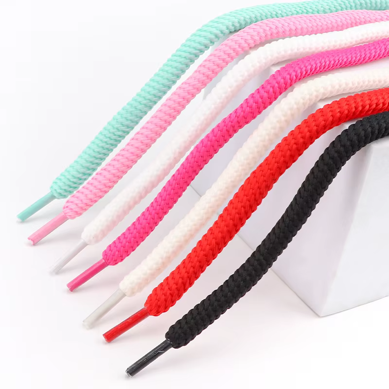 Lacets ronds en coton et lin pour baskets, bottes de Sport, chaussures de planche appropriées, toile