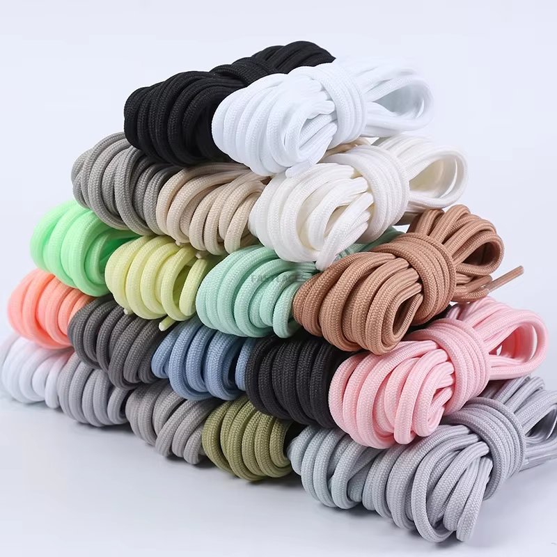 Nouveau 2024 lacets ronds Polyester solide classique pour botte de sport lacet Sneaker lacets de cha