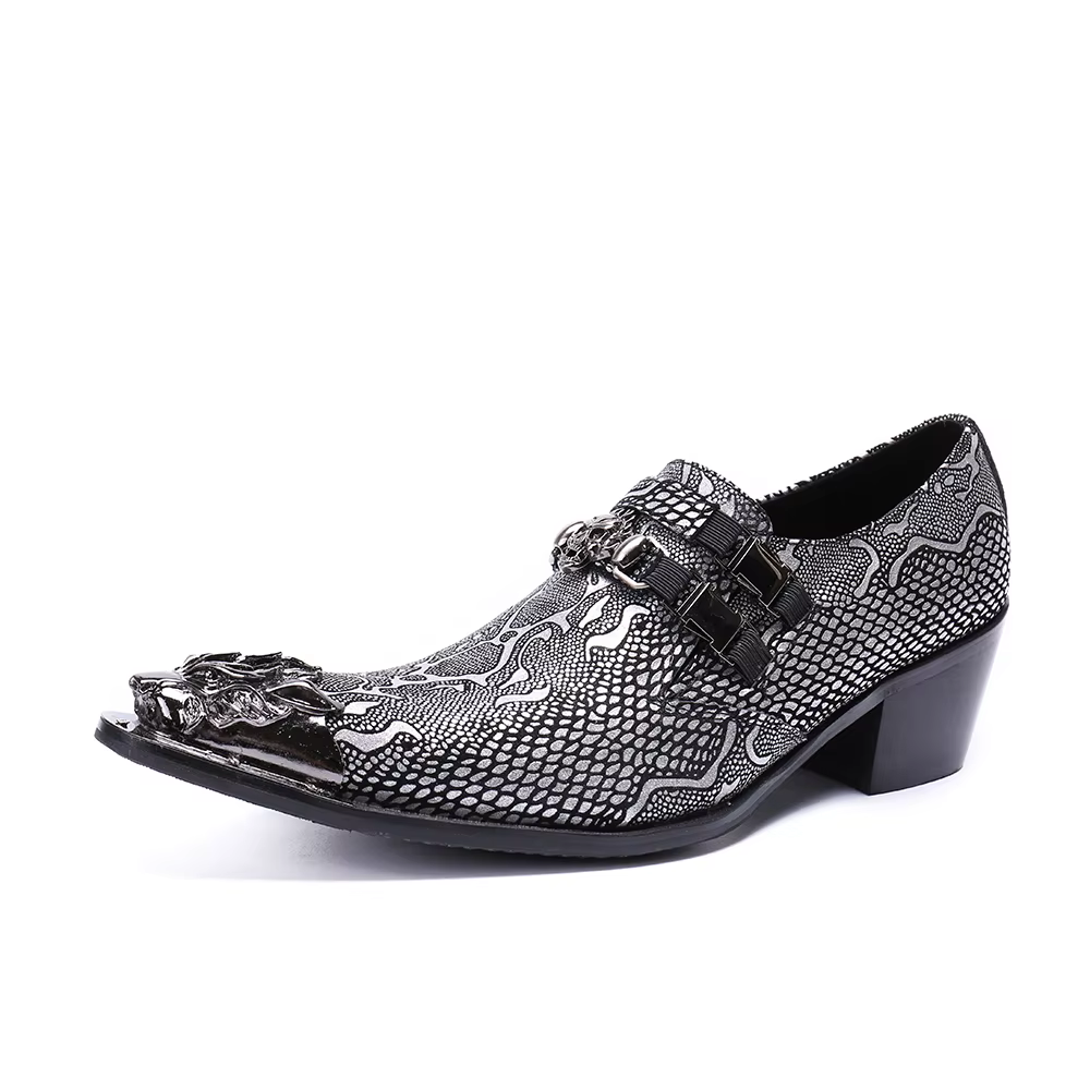 Christina Bella – chaussures en cuir véritable pour hommes, Style italien, bout pointu, talons hauts