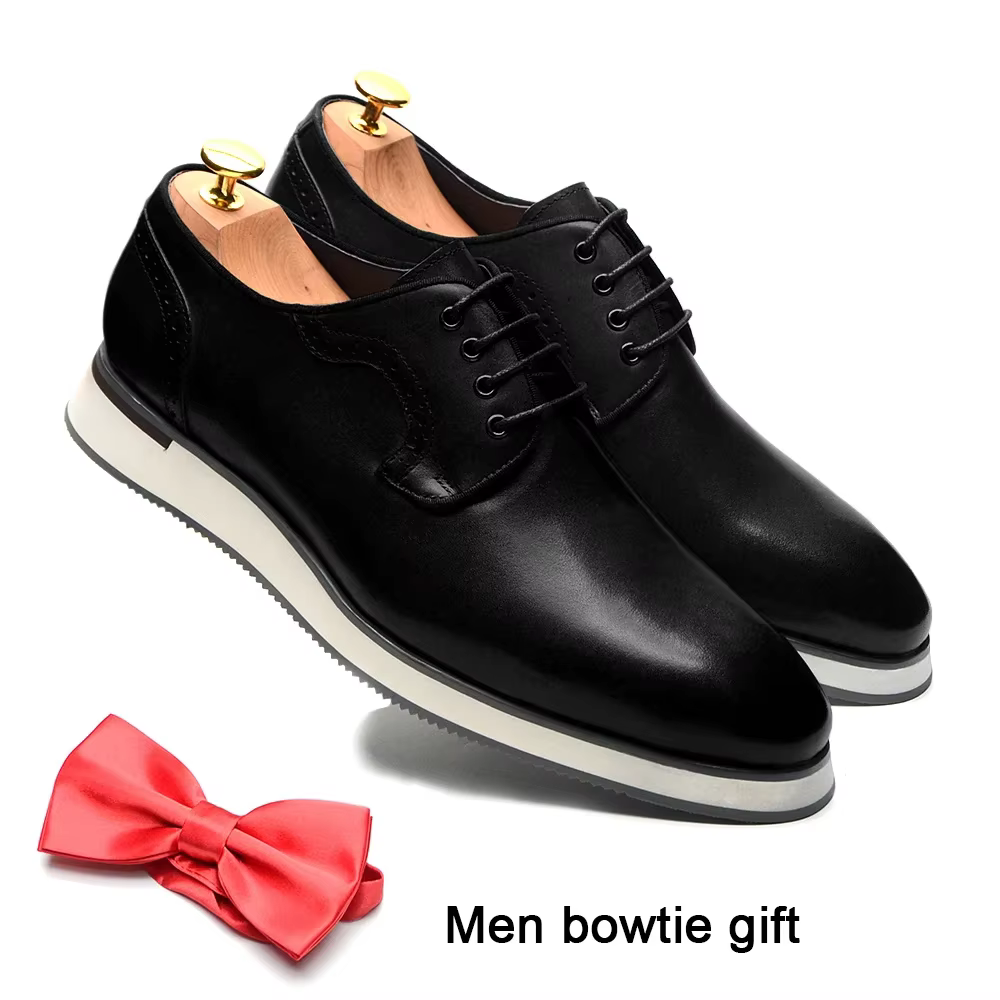 Taille ue 38 à 46 mode décontracté Derby chaussures hommes en cuir véritable Original confortable ba